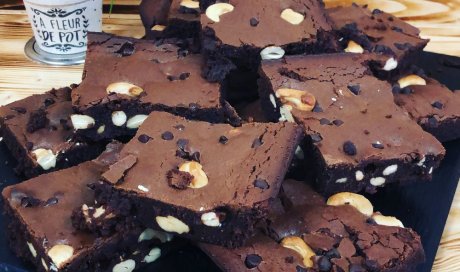 brownie aux noix de cajou, bar à salades, villeurbanne