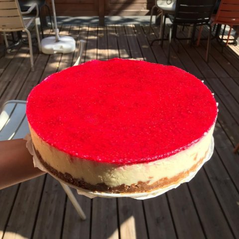 Cheese cake, speculoos, framboises, bar à salade, Villeurbanne