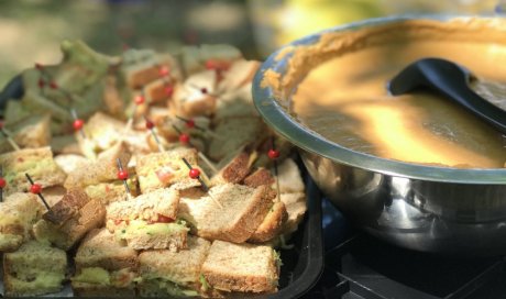 Gaspacho, mini sandwich, bar à salades, Villeurbanne