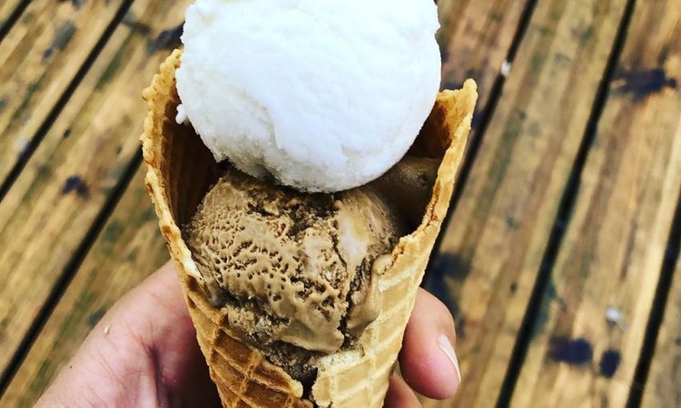 Glace, Vanille, Chocolat, Cône, Bar à salade, Le petit Ours Gourmand, Villeurbanne 